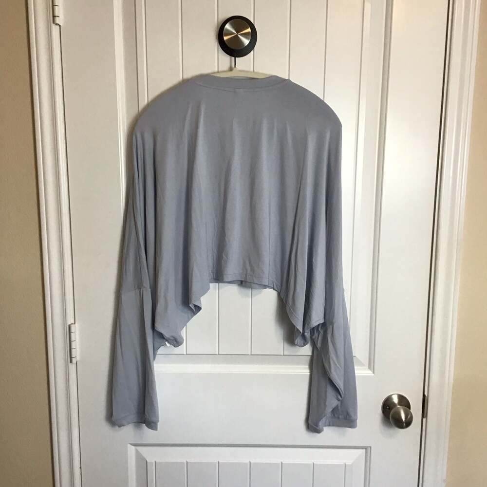 SKIMS Soft Lounge Long Sleeve Cropped T-Shirt Zen Blue Large - Picture 5 of 11